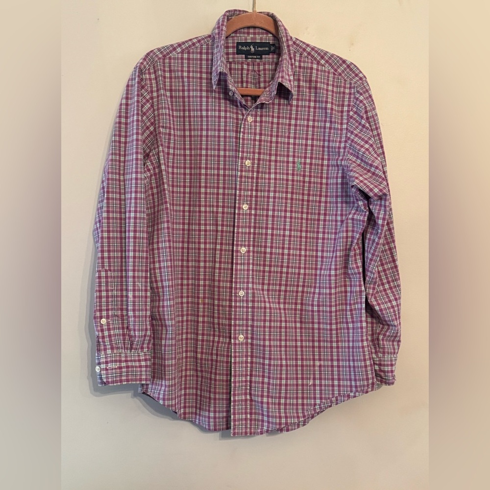 Ralph Lauren Purple and Green Plaid Shirt